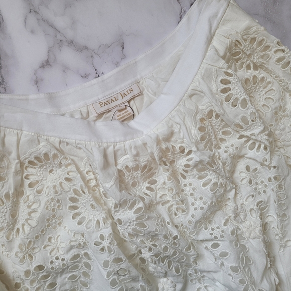 🔥LAST 1🔥NWT ANTHROPOLOGIE WHITE EYELET MAXI SKIRT - Picture 4 of 4